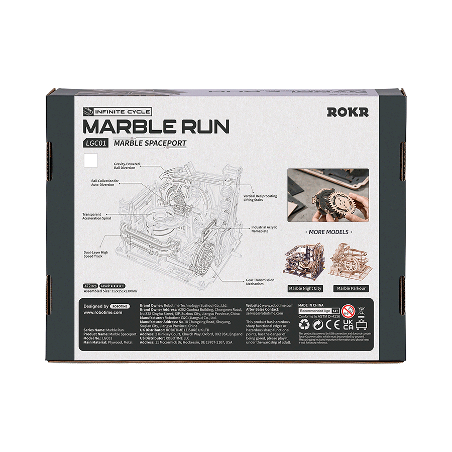 Rokr™ Medinis Konstruktorius Marble Run „Spaceport“