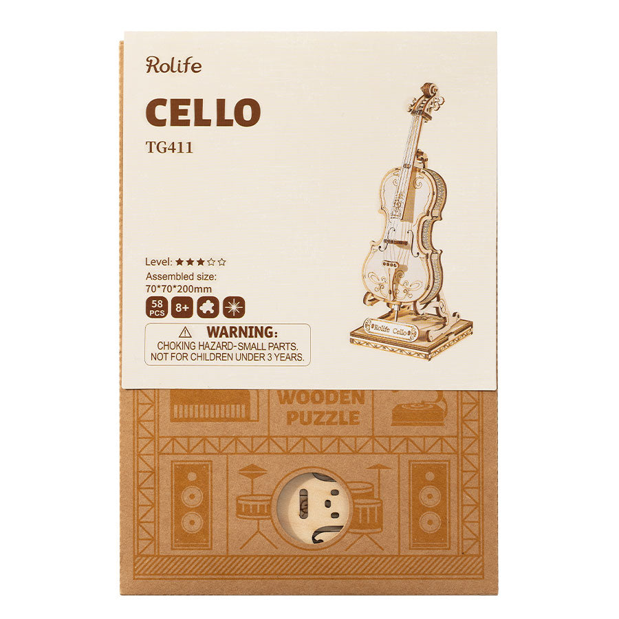 Rolife™ Medinis Konstruktorius „Violončelė“