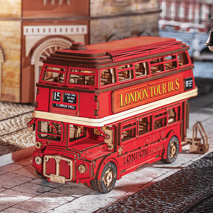 Rolife™ Medinis Konstruktorius „Londono Turistinis Autobusas“