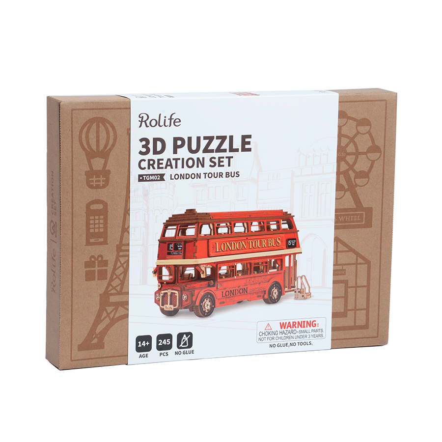 Rolife™ Medinis Konstruktorius „Londono Turistinis Autobusas“