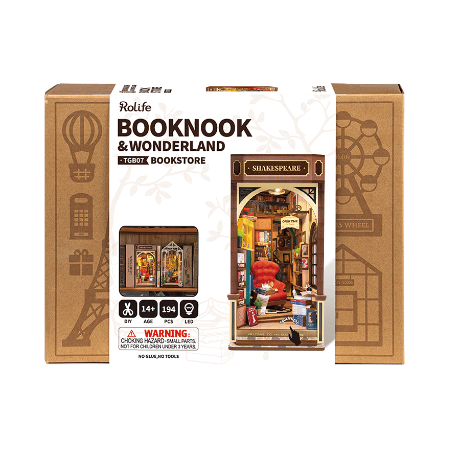 Rolife™ Book Nook Konstruktorius „Knygynas“