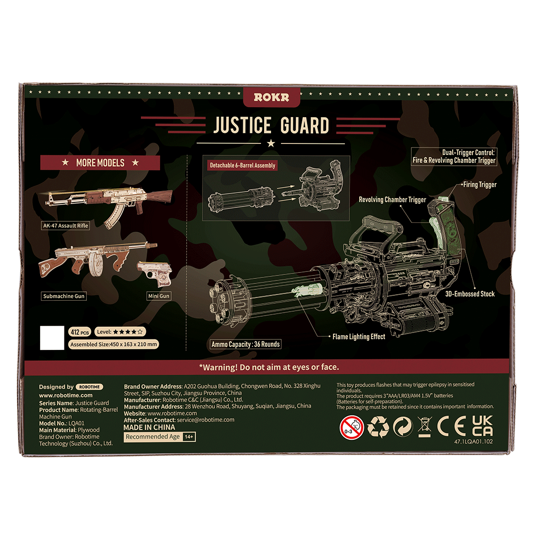 Rokr™ Medinis Konstruktorius „Machine Gun“