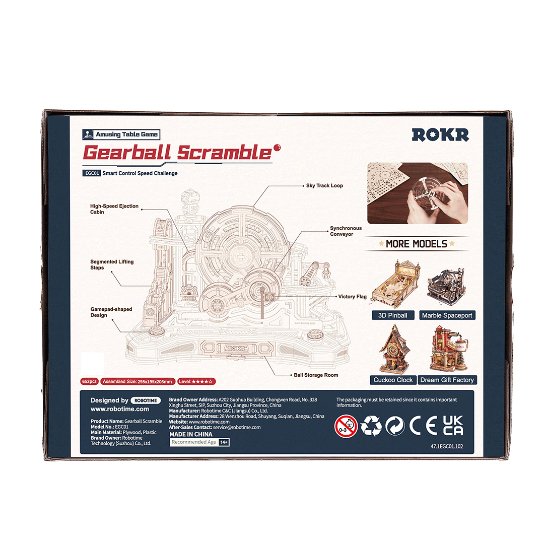 Rokr™ Medinis Konstruktorius Marble Run „Gear Ball Challenge“